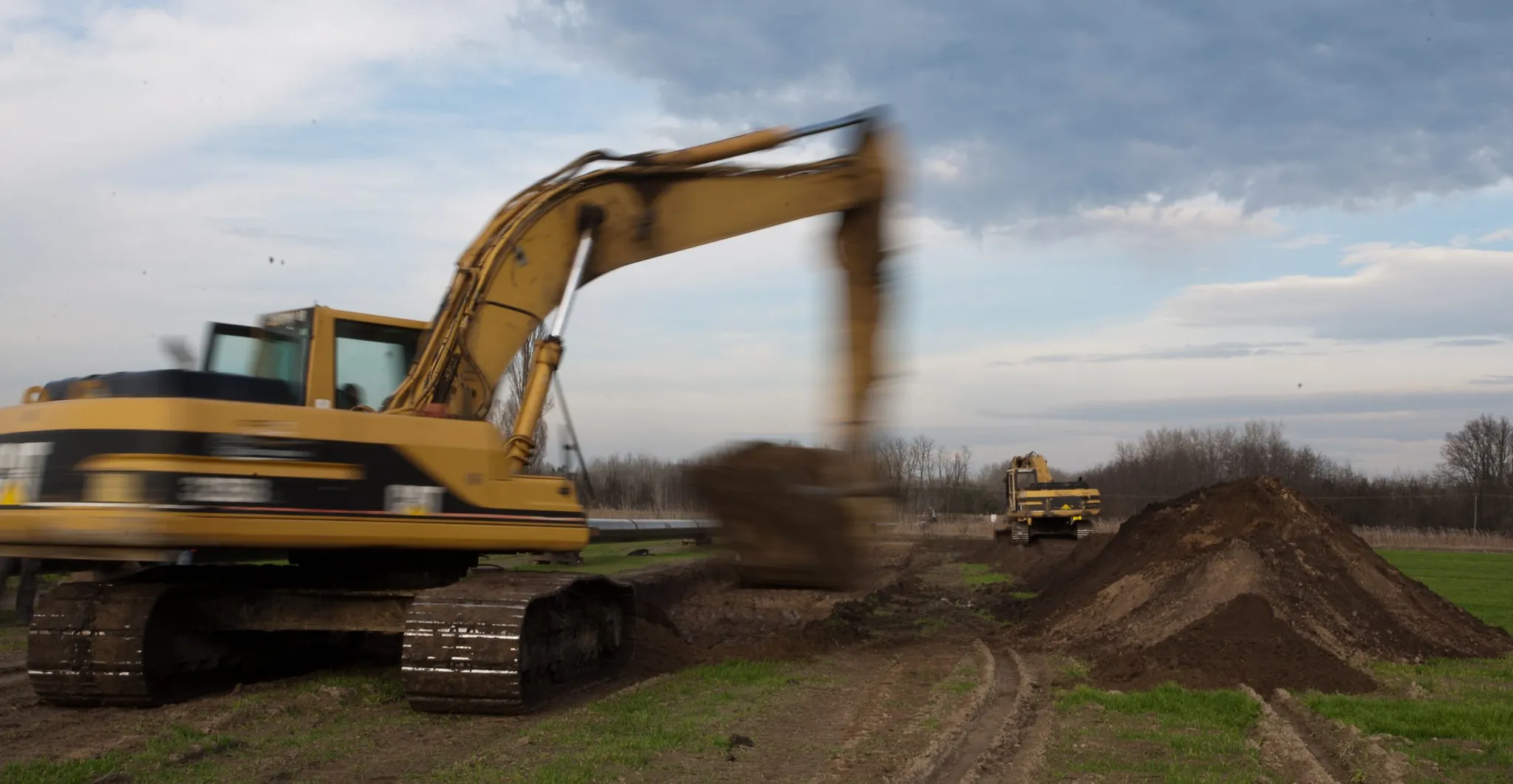 2008 – MOL gázvezeték Országhatár-Beregdaróc-Hajdúszoboszló DN 1000 DN 1400 földmunkái