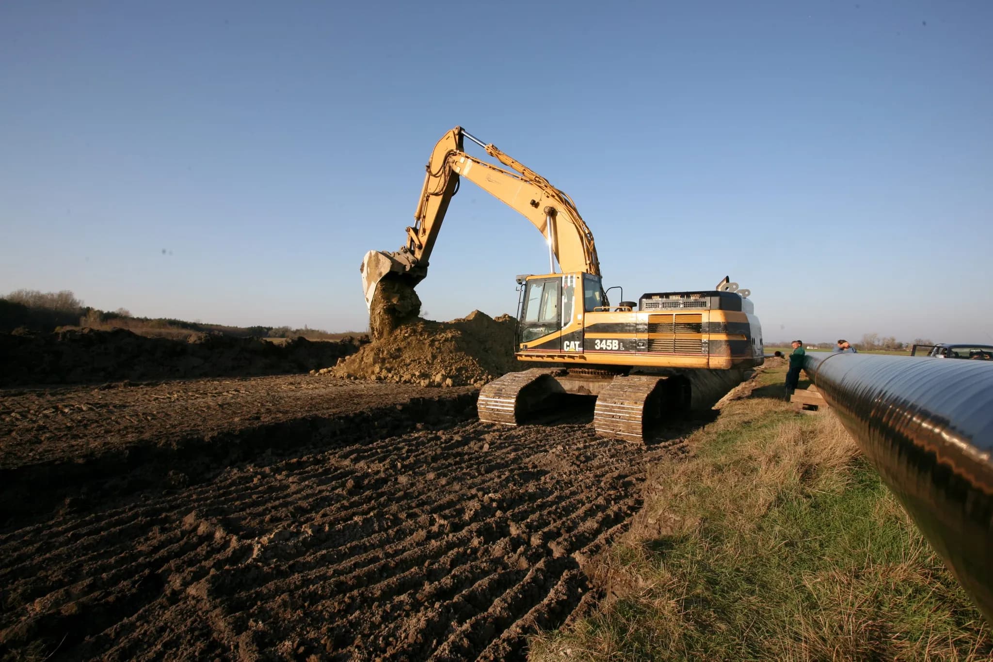 2008 – MOL gázvezeték Országhatár-Beregdaróc-Hajdúszoboszló DN 1000 DN 1400 földmunkái