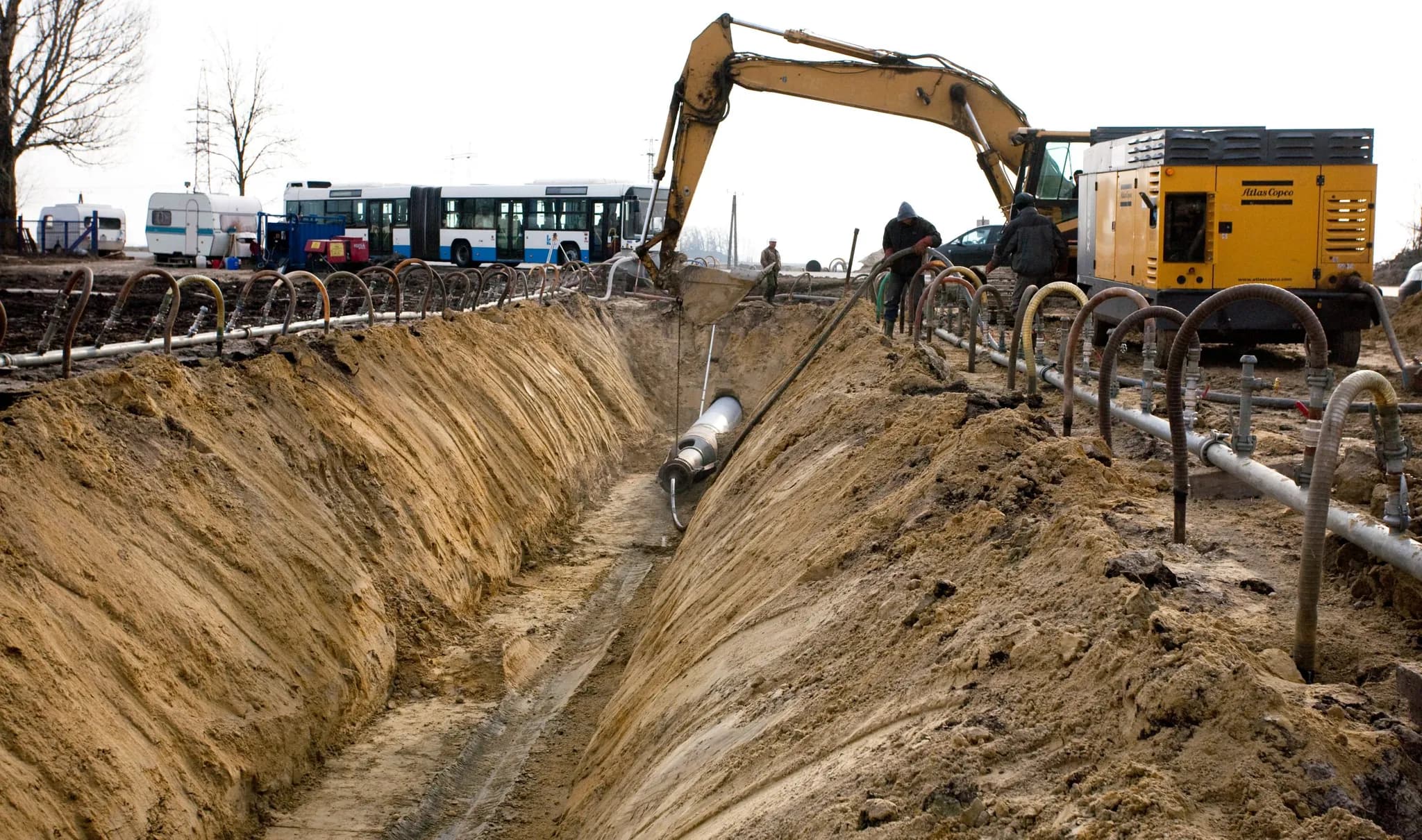 2008 – MOL gázvezeték Országhatár-Beregdaróc-Hajdúszoboszló DN 1000 DN 1400 földmunkái