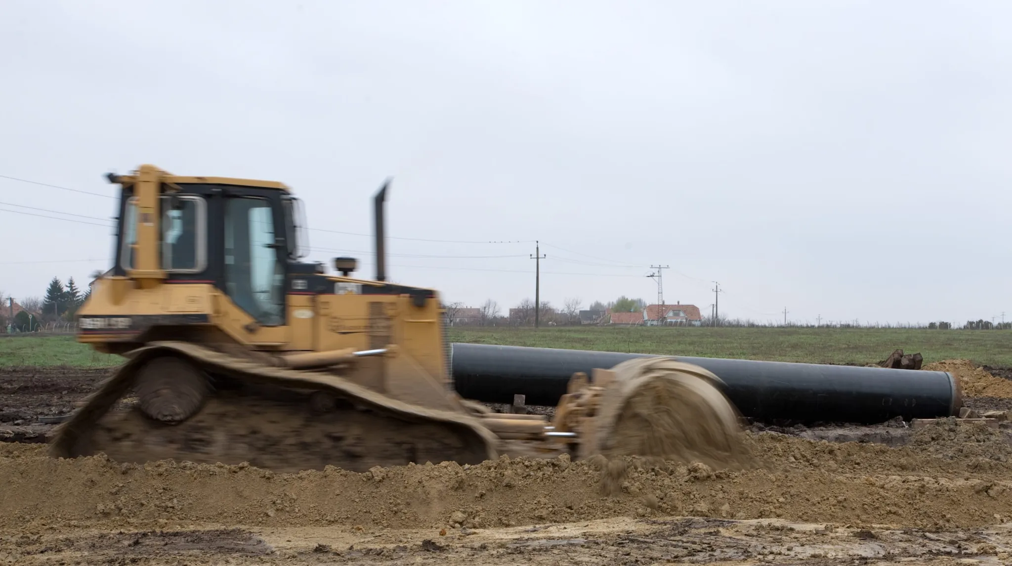 2008 – MOL gázvezeték Országhatár-Beregdaróc-Hajdúszoboszló DN 1000 DN 1400 földmunkái