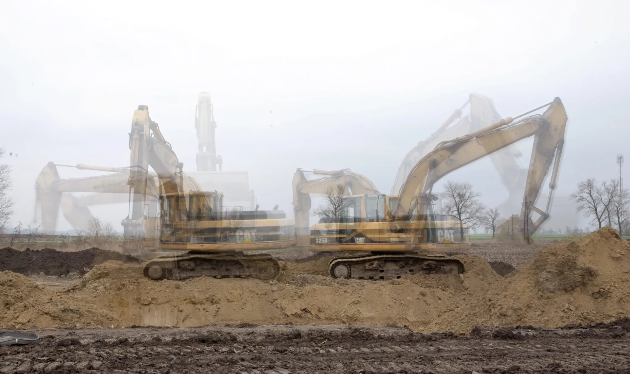 2008 – MOL gázvezeték Országhatár-Beregdaróc-Hajdúszoboszló DN 1000 DN 1400 földmunkái